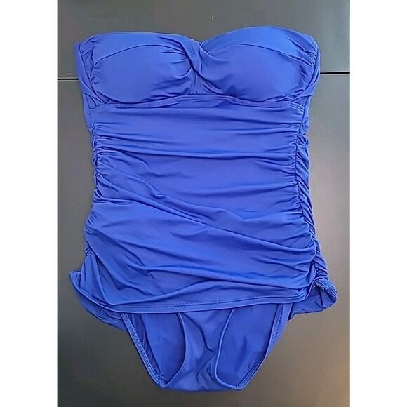 Ralph Lauren Beach Club Twist Bandeau One-Piece Swimsuit Large EUC - Picture 3 of 10
